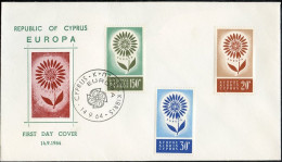 Europa CEPT 1964 Chypre - Cyprus - Zypern FDC5 Y&T N°232 à 234 - Michel N°240 à 242 - 1964