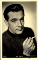 CPA Schauspieler Rolf Wanka, Portrait Mit Zigarette, Autogramm - Acteurs