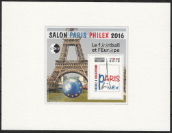 FRANCE BLOC CNEP 72b 2016 - EPREUVE DE LUXE - Salon Paris-Philex  - Le Football Et L'Europe - Tour Eiffel - CNEP