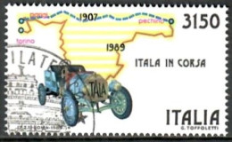 Italien 1989, MiNr. 2071; Autorennen Peking-Paris, Gestempelt; Alb. 05 - 1981-90: Oblitérés