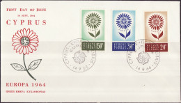 Europa CEPT 1964 Chypre - Cyprus - Zypern FDC8 Y&T N°232 à 234 - Michel N°240 à 242 - 1964