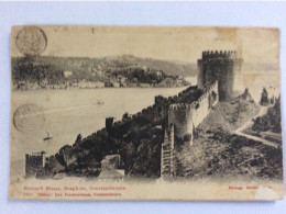 Roumeli Hissar, Bosphore, Constantinople  - 1908 - Timbre Décollé - Turkey
