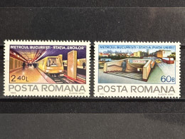 1982  MNH. Metroul București - Unused Stamps