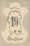 Jugendstil  ,  Auguri Per L'Anno  1919  -  Stampa In Rilievo - New Year