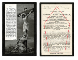 Theofiel Mengels Florentine Derre Ondervoorzitter Waassche Volksbank Lokeren St Niklaas 1914 Doodsprentje Bidprentje - Obituary Notices