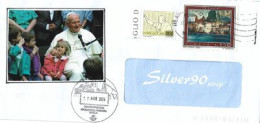 Voyages De S.S Jean-Paul II Dans Le Monde (années 1980's), Lettre à Andorra (Principauté) Avec Timbre à Date Arrivée - Popes