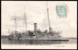 546 Le Vautour Contre Torpilleur écrite Et Circulée En 1904 Ile D'Aix Rochefort Sur Mer - Warships