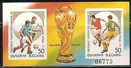 WC Football Italy -sport - Bulgaria 1989 -  Block  Imperforate MNH** - 1990 – Italy