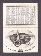 Calendrier 1964 Oldtimer Car Voiture  Henry Ford Centennial Centenaire Larbaletrier Concessionnaire  Sarreguemines - Small : 1961-70