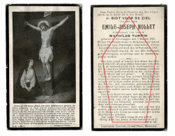Emile Nollet Mathilde Turpin Elverdinge Dikkebusse Poperinge 1918 Doodsprentje Bidprentje - Obituary Notices