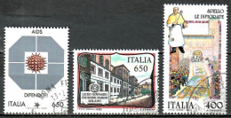 Italien 1989, MiNr. 2070+2072+2081; Alb. 05 - 1981-90: Oblitérés