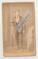 PHOTO ANCIENNE CDV - 69 - LYON - COMPAGNON Du DEVOIR Et Du TOUR De FRANCE - Canne - Rubans De Soie - Photo ABEL - Anonieme Personen