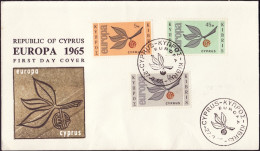 Chypre - Cyprus - Zypern FDC3 1965 Y&T N°250 à 252 - Michel N°258 à 260 - EUROPA - Covers & Documents