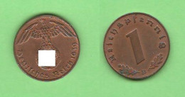 Germany 1 Pfennig 1939 B Germania  Coin K 89 - 1 Reichspfennig