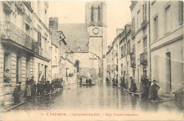 - Maine Et Loire -ref-B122- Saumur - Inondations 1904 - Rue Courcouronne - - Saumur