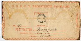 United States 1882 U.S.P.O.D. Registered Package Cover; Peterborough, New Hampshire To Bridport, Vermont - Storia Postale