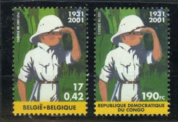 3048 - België + Rép. Dém. Du Congo - Kuifje - Tintin - Ongebruikt