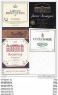 4  Etiquettes De VIN   Réf-JP-ww .V.v-024 (    NOS VINS DE FRANCE ) - Red Wines