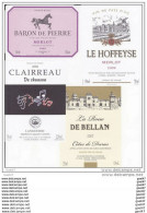4 Etiquettes De VIN  Réf-JP-V-v-026 (  De NOS VINS De FRANCE ) - Rode Wijn