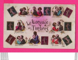 CPA (Réf: Z 3143) (TIMBRES REPRÉSENTATION) Le Langage Des Timbres - Francobolli (rappresentazioni)