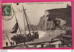 CPA (Réf: Z 4188)  ETRETAT  (76 SEINE MARITIME)  Le Zuiderzée "échoué" Le 29 Octobre 1909 - Etretat