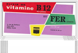 BUVARD  Réf-JP- Ww-O-578 (  Avec PUB  )    La Vitamine  B12 De Chez       """"""   LABAZ    """"" - Produits Pharmaceutiques
