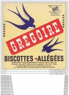 BUVARD  Réf-JP- Ww-N-297 (  Avec PUB )  Les Biscottes    """"   GREGOIRE  """ - Biscottes