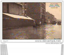 Cpa   ( Dep  92  )    à   CLICHY "  Rue Fournier  - La Crue De La Seine Le 29 Janvier 1910 - Clichy
