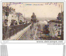 ( Dep 87 )  à LIMOGES  L´Avenue De La GARE Av Train Et Locomotive - Limoges