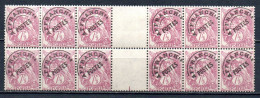 42 X Charniere "interpanneau" - Blocque De 12 Timbres - 1893-1947