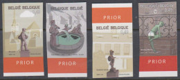 Belgique Non Dentelé 2003 3194-96 3198 Statues Populaires Rillaar Treignes Hamont-Achel Wavre Le Maca - 2001-…