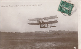CPA THEME AVION GRAND PRIX D AVIATION AEROPLANE AVIATEUR FARMAN 13/01/1908 - Airships