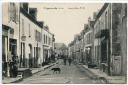 INDRE * CPA Voyagé 1919 * AIGURANDE Grande Rue N° 2 ( Animée Chien Traversant La Rue ) Editeur Neveu - Other & Unclassified