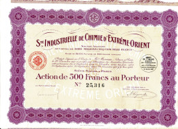 INDUSTRIELLE De CHIMIE D'EXTRÊME-ORIENT - Asien