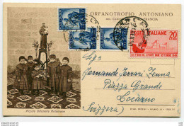 Bari ' 49 + Complementari Su Cartolina Per La Svizzera - 1946-60: Marcophilie