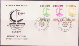 Europa CEPT 1966 Chypre - Cyprus - Zypern FDC Y&T N°262 à 264 - Michel N°270 à 272 - 1966