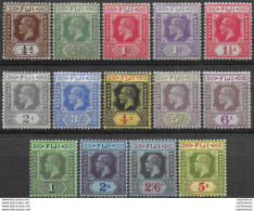 1922-27 Fiji Giorgio V Die II 14v. MH SG N. 228/41 - Autres & Non Classés