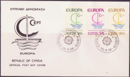 Chypre - Cyprus - Zypern FDC 1966 Y&T N°262 à 264 - Michel N°270 à 272 - EUROPA - Brieven En Documenten