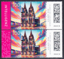 !a! GERMANY 2024 Mi. 3832 MNH Vert.PAIR W/ Left Margins (a) - Historic Buildings In Germany: Cologne Cathedral - Neufs