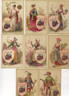 CHROMO CIBILS 1-12-1 ANCIENT COSTUMES WITH SHIELD FOR ADVERTISEMENT-8 STUKS FRANS - Other & Unclassified