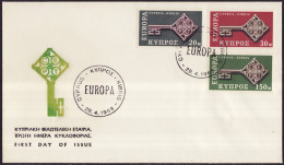Europa CEPT 1968 Chypre - Cyprus - Zypern FDC2 Y&T N°299 à 301 - Michel N°307 à 309 - 1968