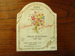 PINOT AUXERROIS - Appellation Alsace Controlée -Vieilles Vignes Domaine Valentin ZUSSLIN - 1995 - Andere & Zonder Classificatie