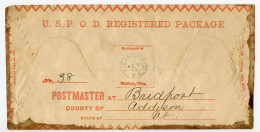 United States 1880 U.S.P.O.D. Registered Package Cover; Hogansburgh, New York To Bridport, Vermont - Lettres & Documents