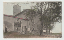 CPA - 42 - VILLESREST (Loire) - Autour De L'église - Très Belle Carte En Couleur Vers 1910 édition Mme Lafay-Besacier - Altri & Non Classificati