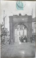 C. P. A. Photo Postée En 1905, Cachet JARGEAU (45) : Décoration Fête Carnaval, Porte "Société Encouragement Agriculture" - Other & Unclassified