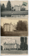 INDRE * LOT 3 CPA VENDOEUVRES Château De Bauché (1ère Animée D'un Homme Avec Enfant ) - Other & Unclassified