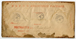 United States 1880's U.S.P.O.D. Registered Package Cover; Crarys Mills, New York To Bridport, Vermont - Briefe U. Dokumente
