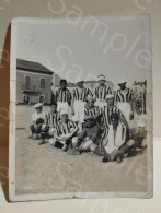 Italia Soccer Ricordo Partita Di Calcio CAFFE ITALIA - CENTRALE DI TORRETTE 3-2, A Falconara 1929. 100x78 Mm - Sporten