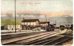 Schweiz, Buchs (St. Allen) Bahnhof, Ungebr. Farb-AK - Autres & Non Classés