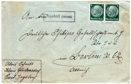 DR 1939, Landpoststpl. JOGSDORF (Ostsudetenland) Auf Brief M. 2x6 Pf. - Cartas & Documentos